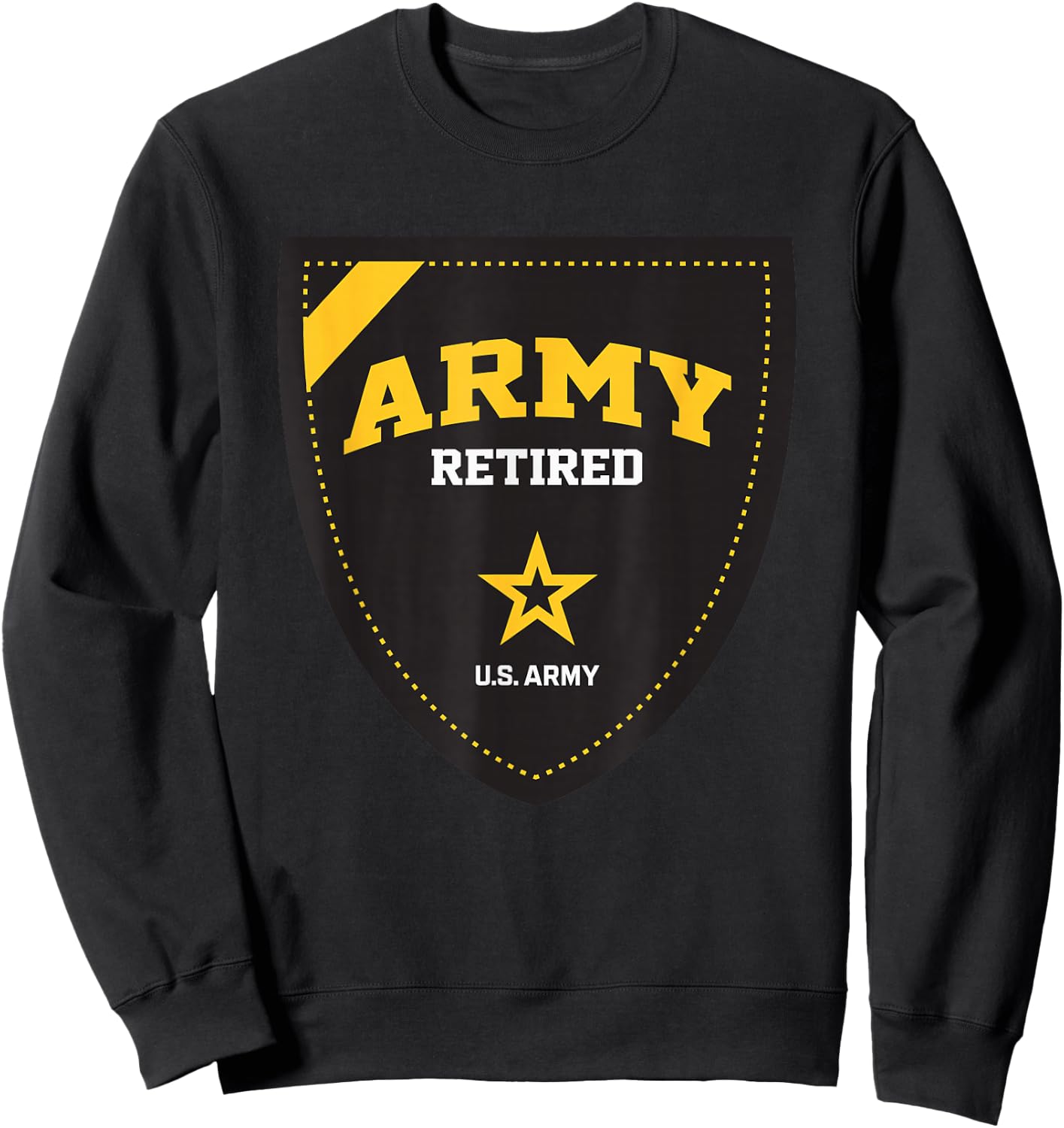 United States Army Military Retired Shield Green Sweatshirt - Sweatshirt | Black