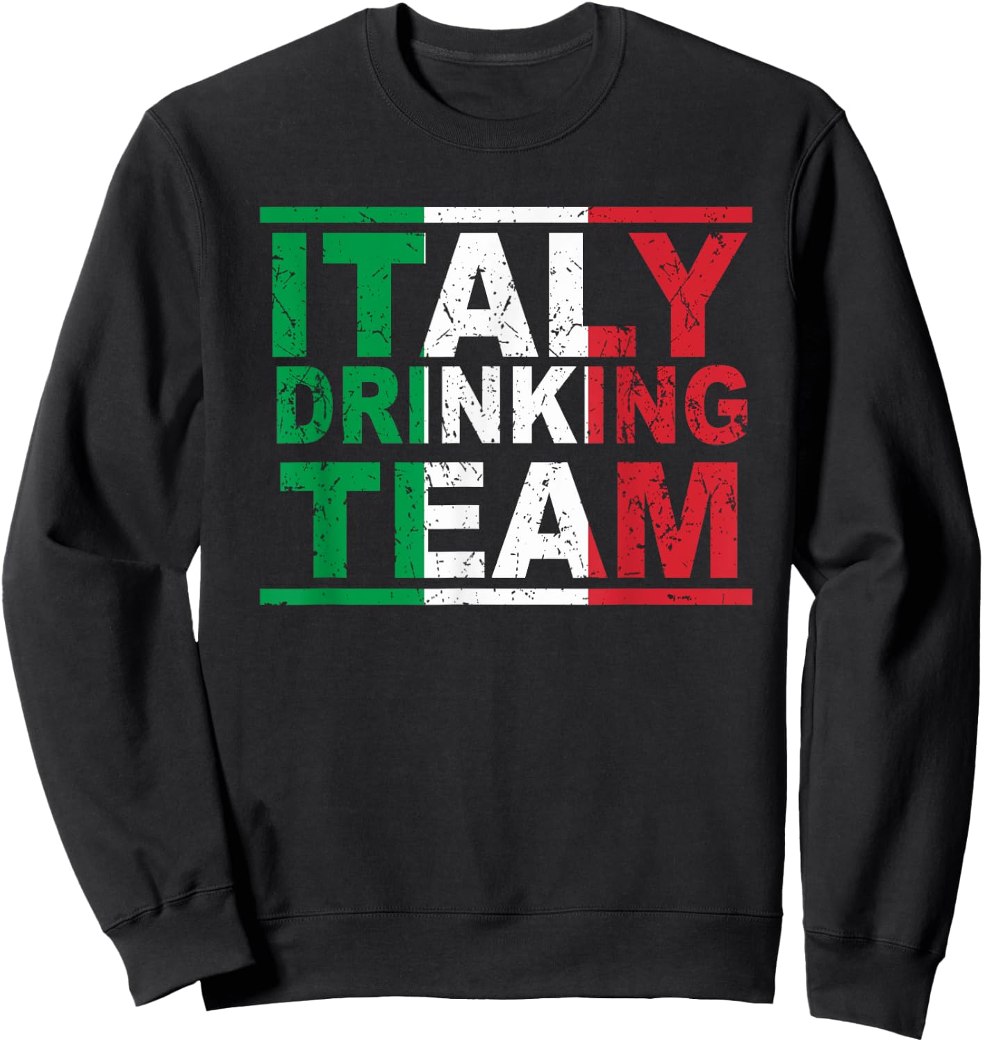 Italy Drinking Team Italian Beerlogist Whiskey Lover Sweatshirt - Sweatshirt | Black