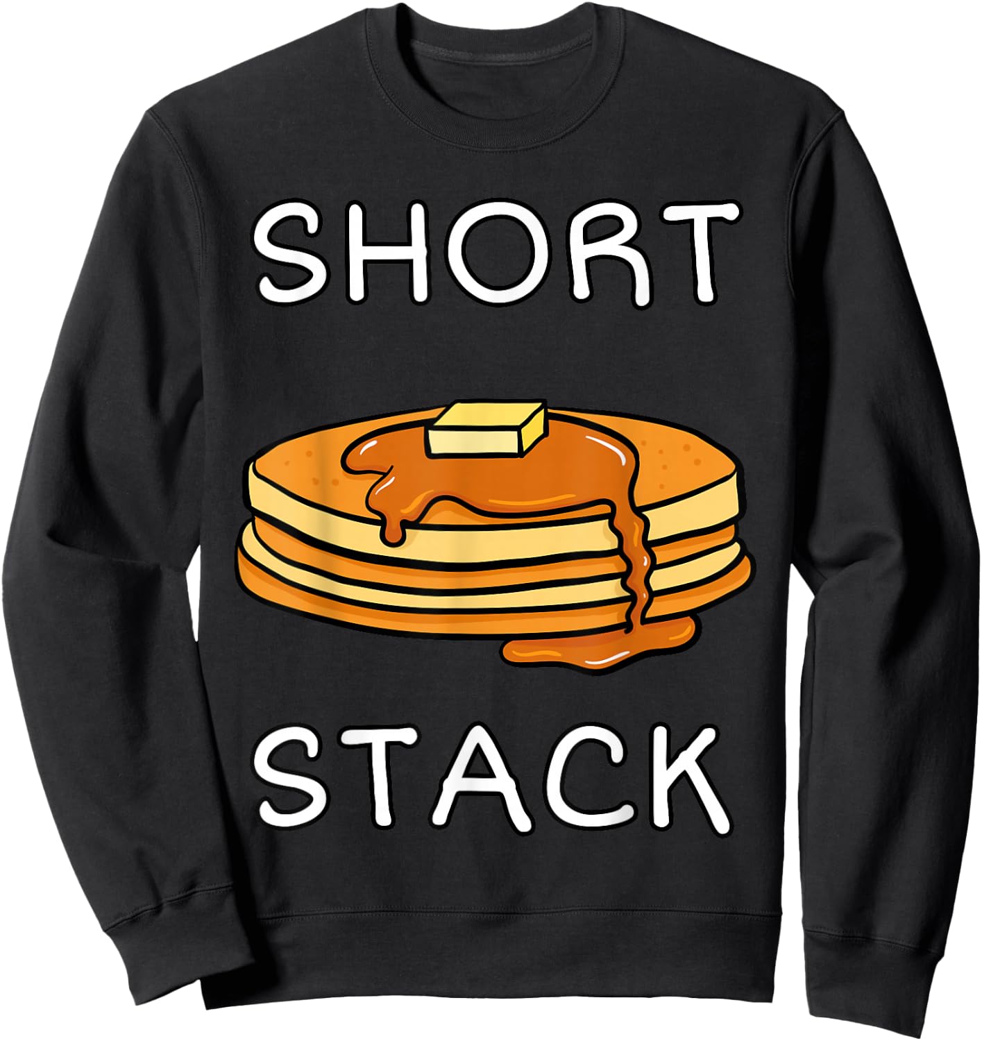 Short Stack Pancake Lover Waffle Breakfast Gift Sweatshirt - Sweatshirt | Black