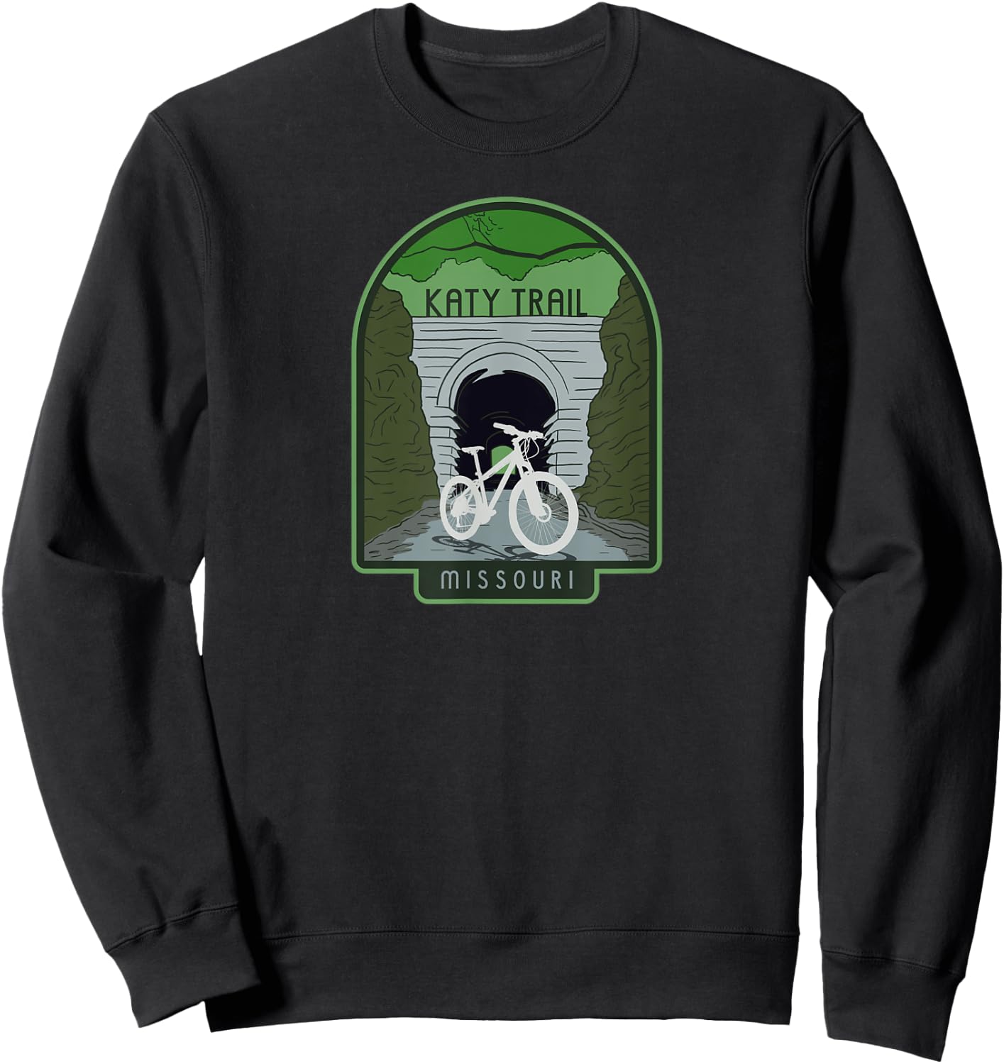 Katy Trail – Missouri, cycling Sweatshirt - Sweatshirt | Black