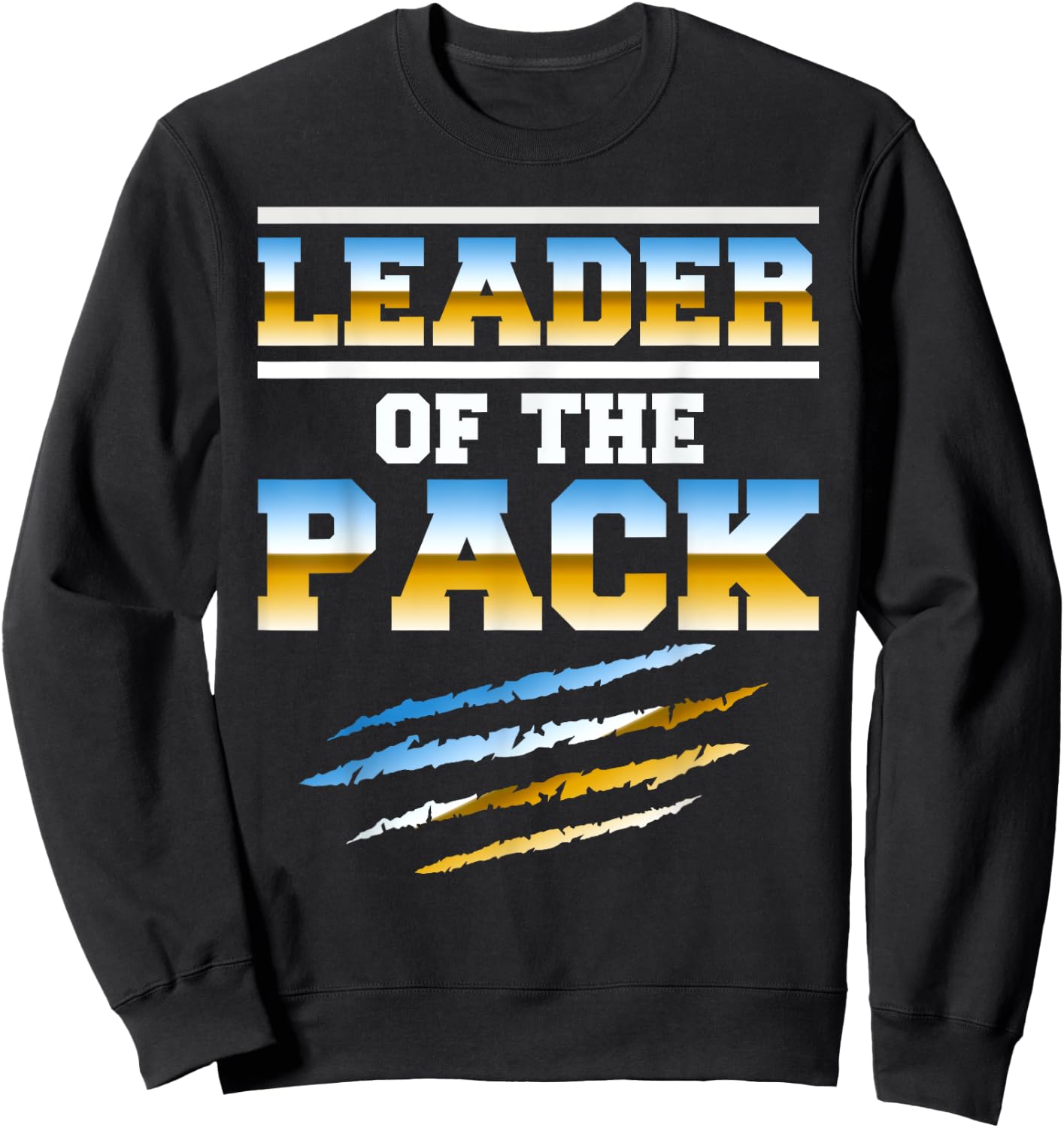 Wolf Pack Gift design | Leader of The Pack Paw Print design Sweatshirt - Sweatshirt | Black