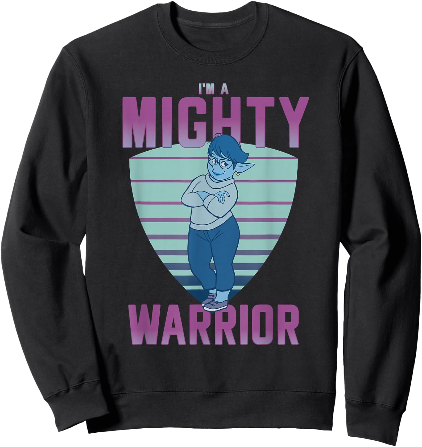 Disney and Pixar's Onward Laurel I'm a Mighty Warrior Sweatshirt - Sweatshirt | Black