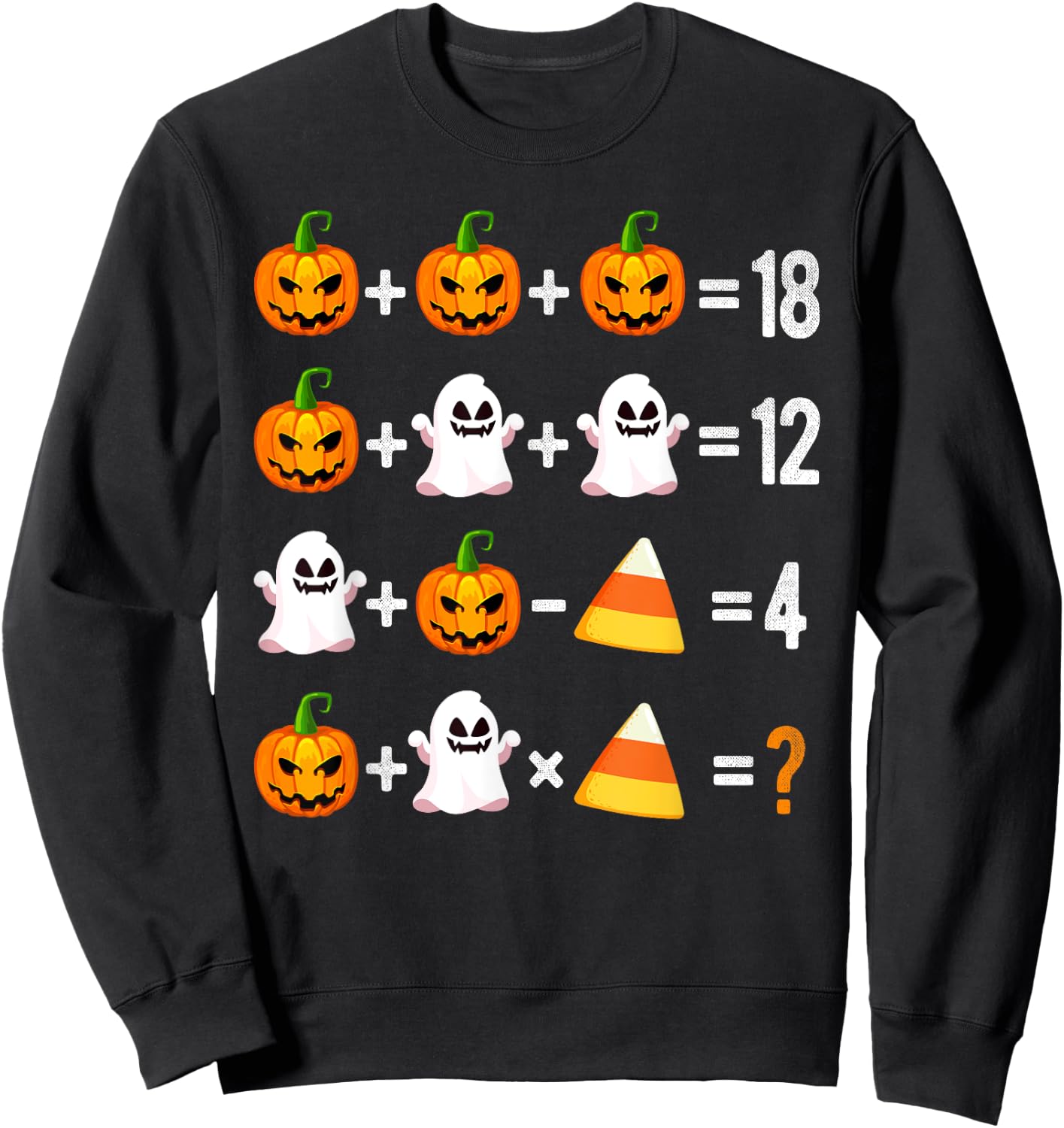 Halloween Order of Operations Math Halloween Teacher Pumpkin Sweatshirt - Sweatshirt | Black