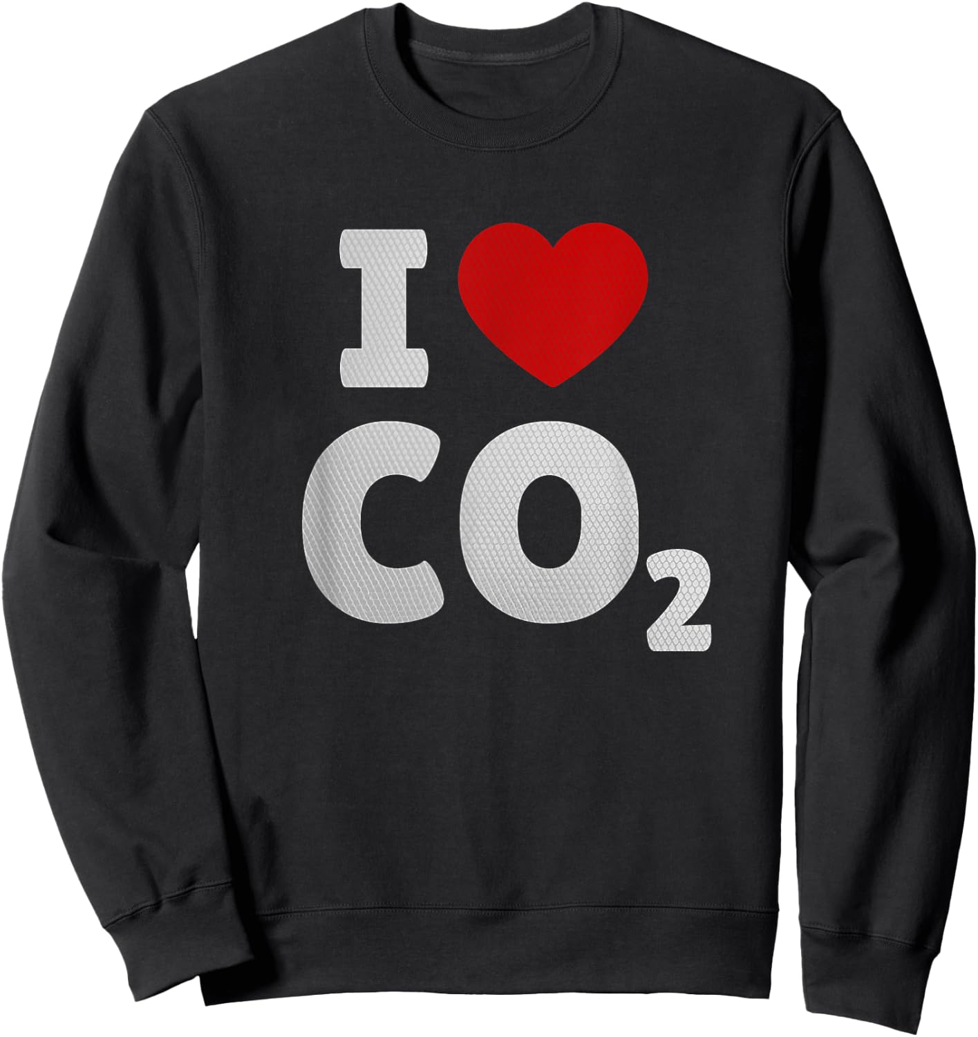Climate I Love CO2 Carbon Dioxide Sweatshirt - Sweatshirt | Black