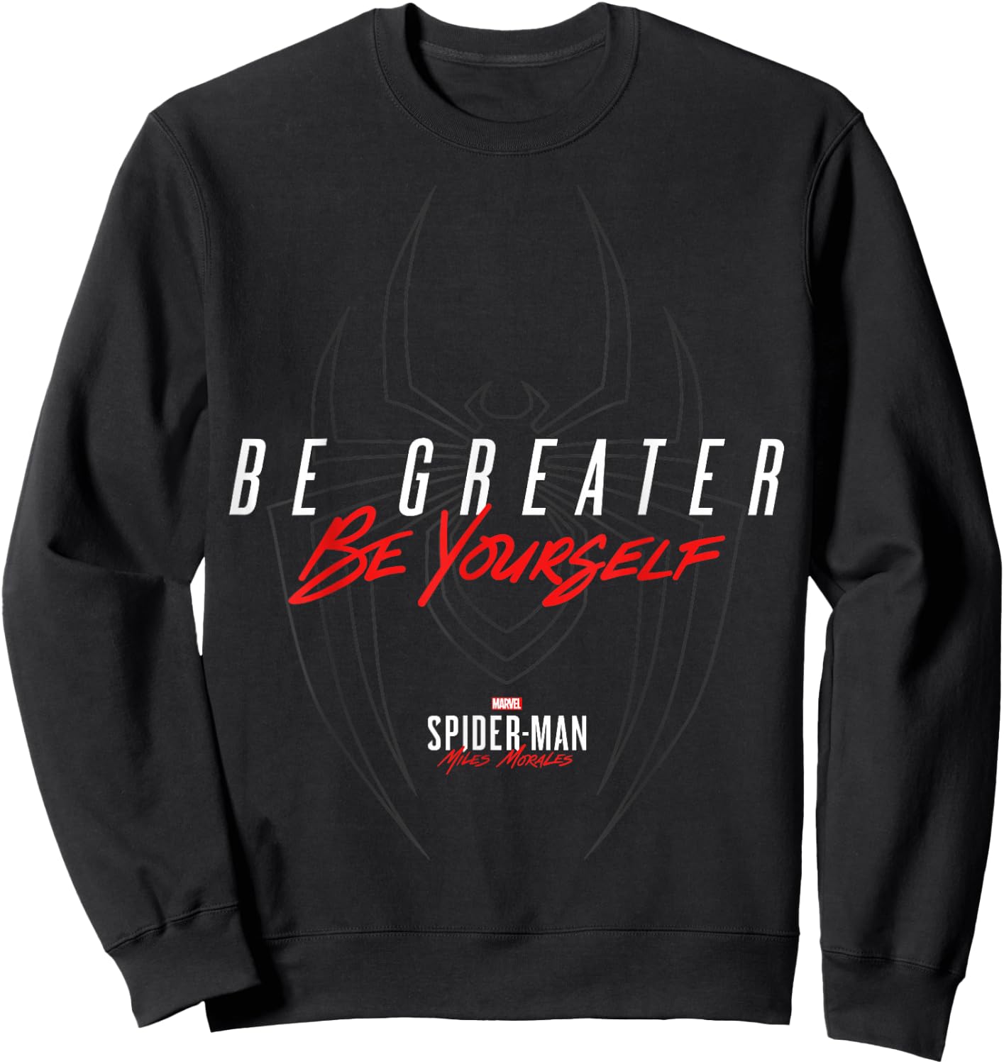 Marvel Spider-Man: Miles Morales Be Greater Be Yourself Sweatshirt - Sweatshirt | Black