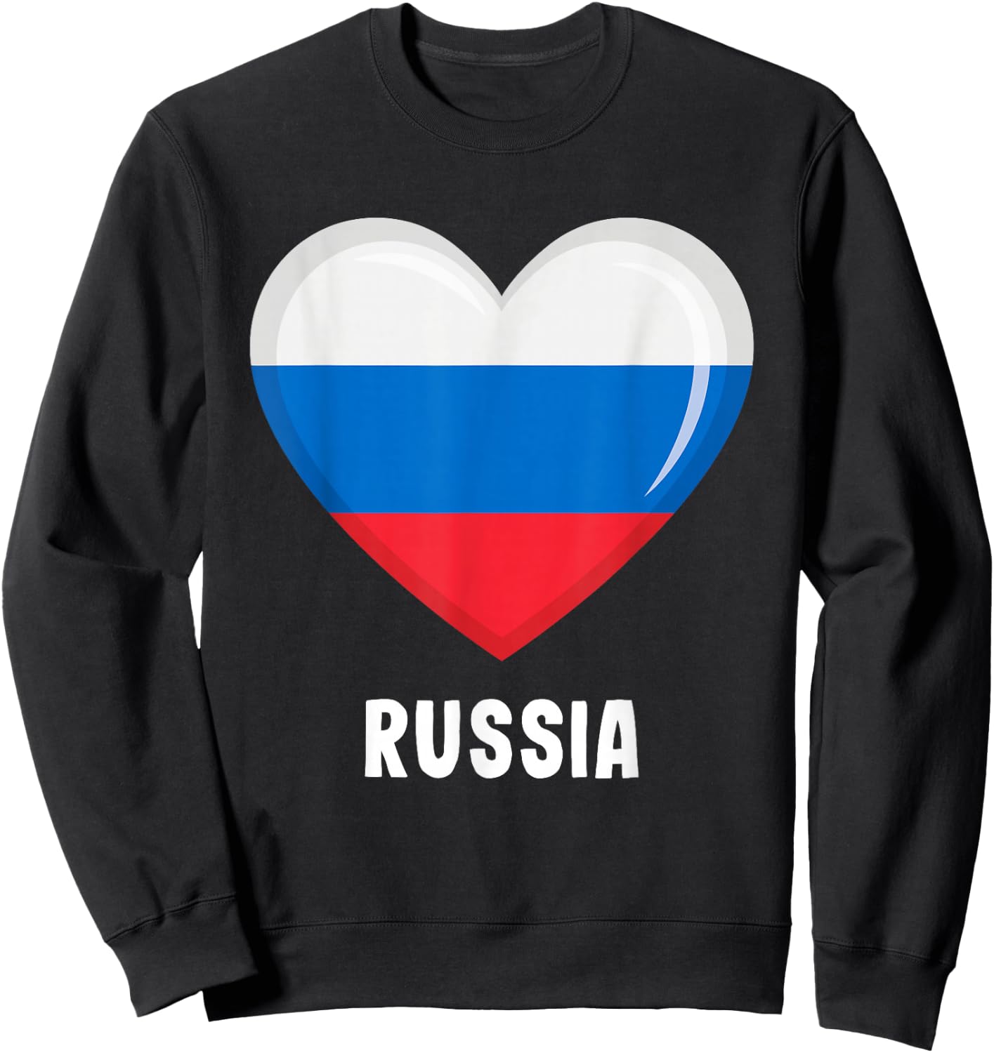 Russia Flag Shirt Russian Sweatshirt - Sweatshirt | Black