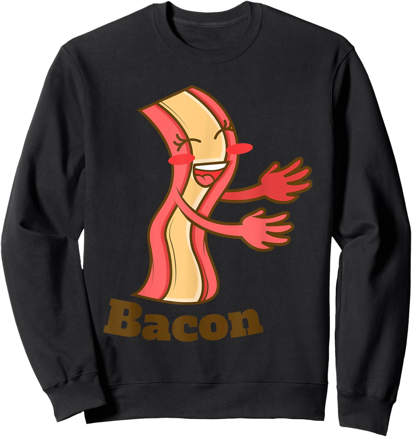Funny BACON And Egg Duo Valentines Halloween Simple Costume Sweatshirt - Sweatshirt | Black