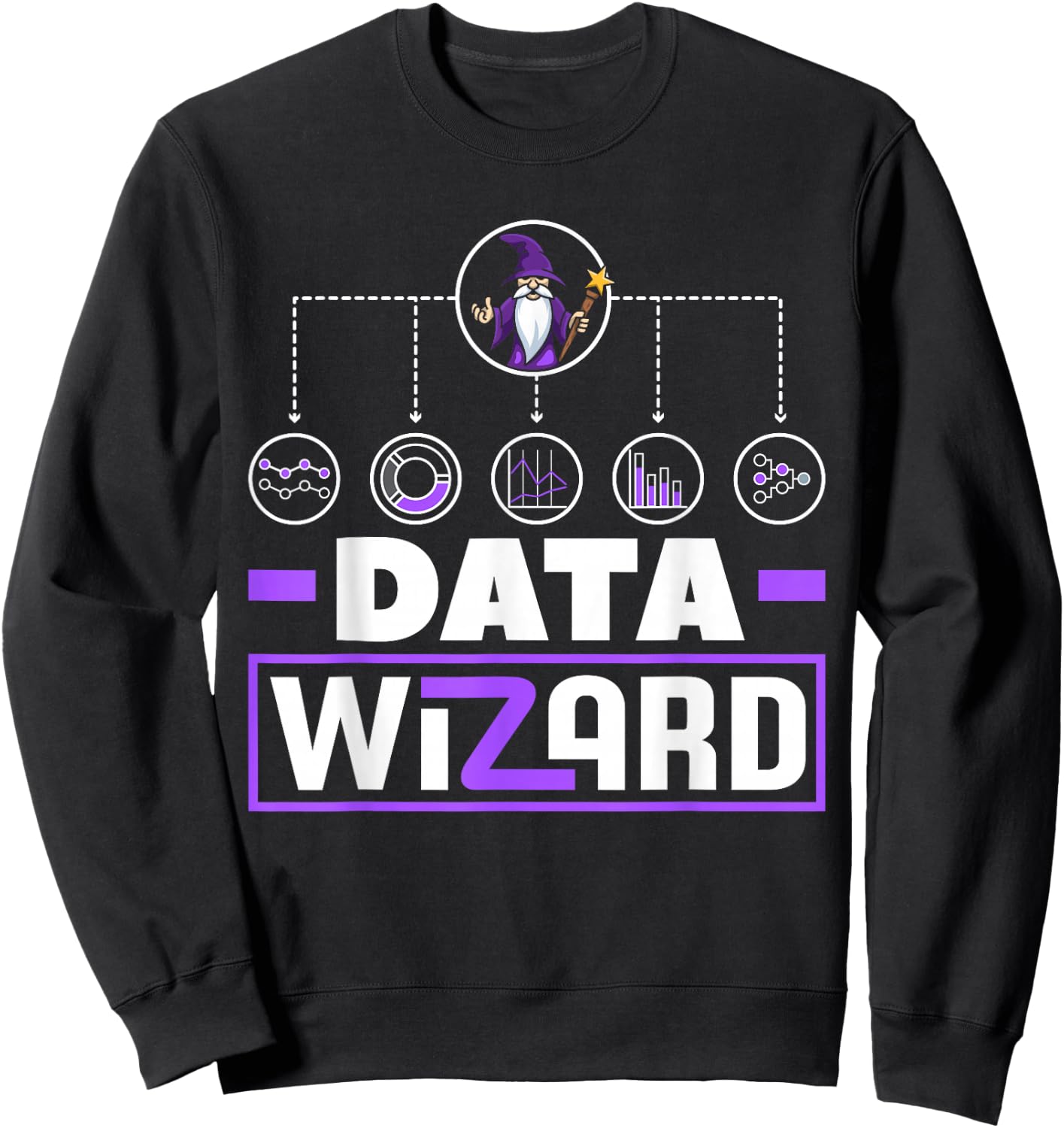 Data Analytics Data Wizard Engineering Business Intelligence Sweatshirt - Sweatshirt | Black