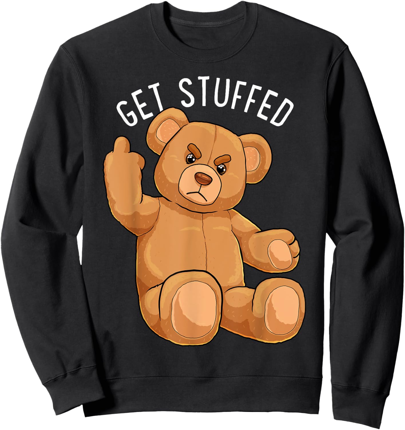 Get Stuffed Angry Teddy Bear Stuffed Bear Hipster Hipster Hipster Sweatshirt - Sweatshirt | Black