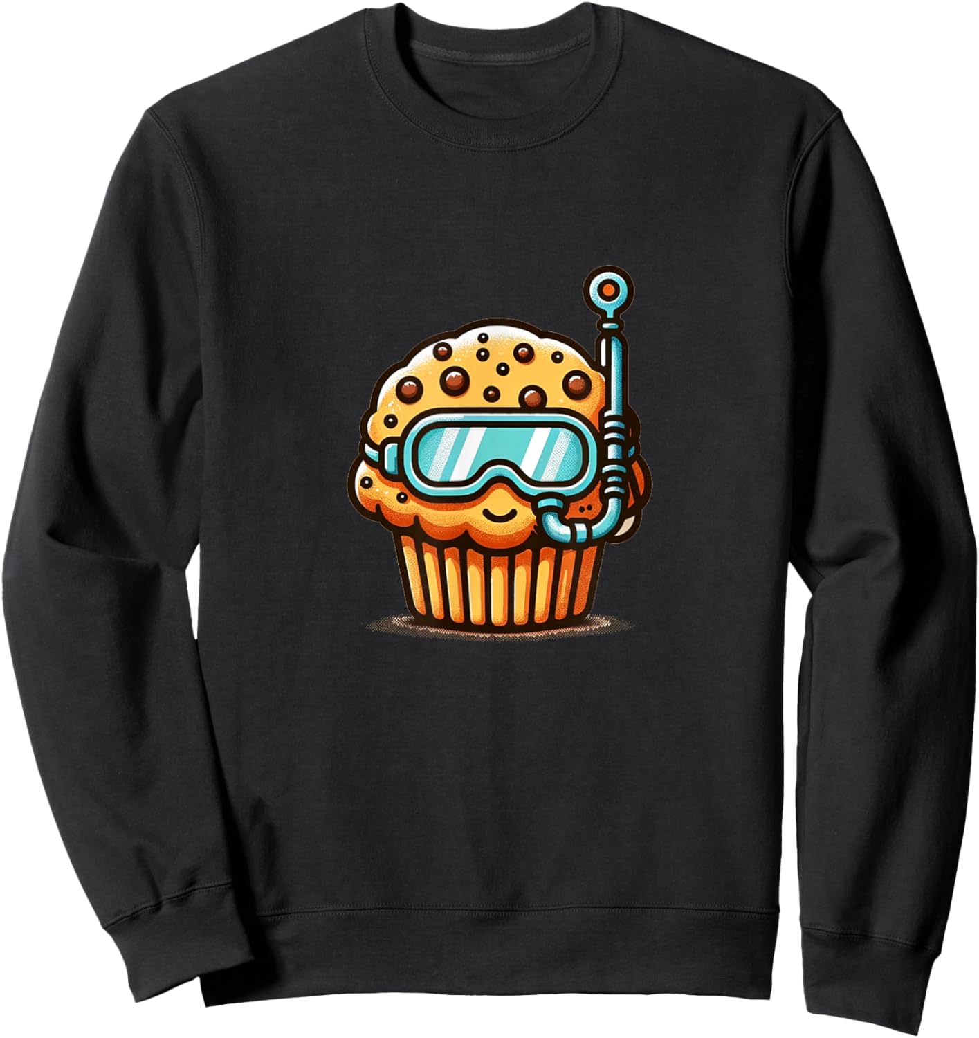 Funny Muffin Diver Muff Scuba Diver Humor Sweatshirt - Sweatshirt | Black