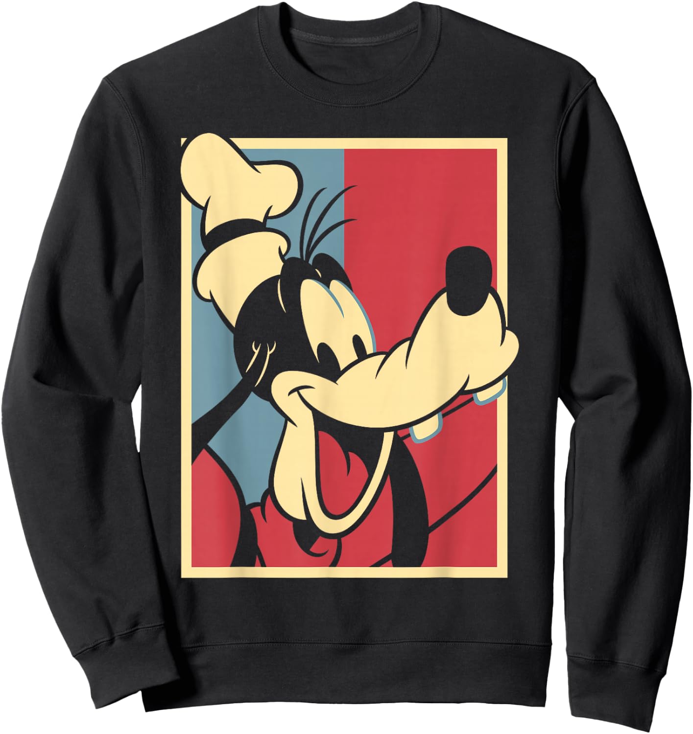 Disney Mickey & Friends Americana Goofy Red & Blue Pop Sweatshirt - Sweatshirt | Black