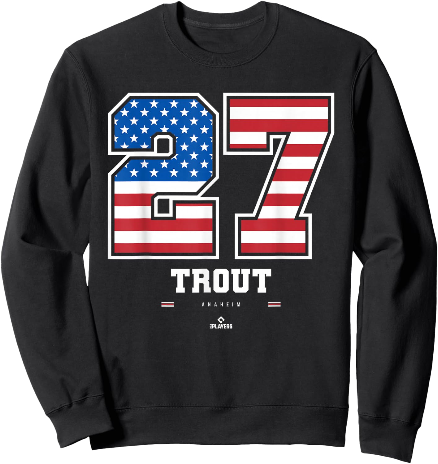 Mike Trout - US Flag Number Sweatshirt - Sweatshirt | Black