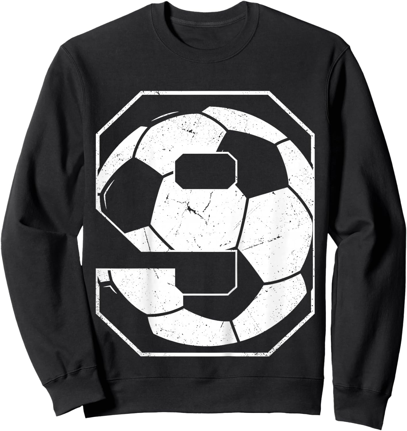 Kids 9th Birthday Boy Soccer Player Football 9 Years Old Sweatshirt - Sweatshirt | Black