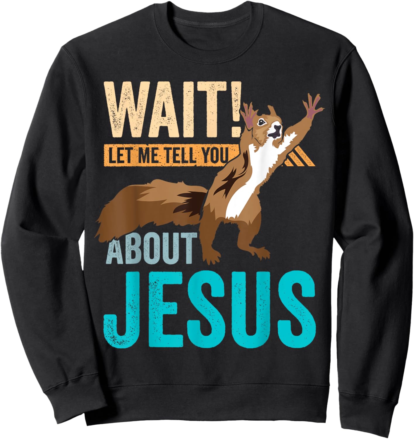 Christian Squirrel Wait Let Me Tell You About Jesus Christ Sweatshirt - Sweatshirt | Black