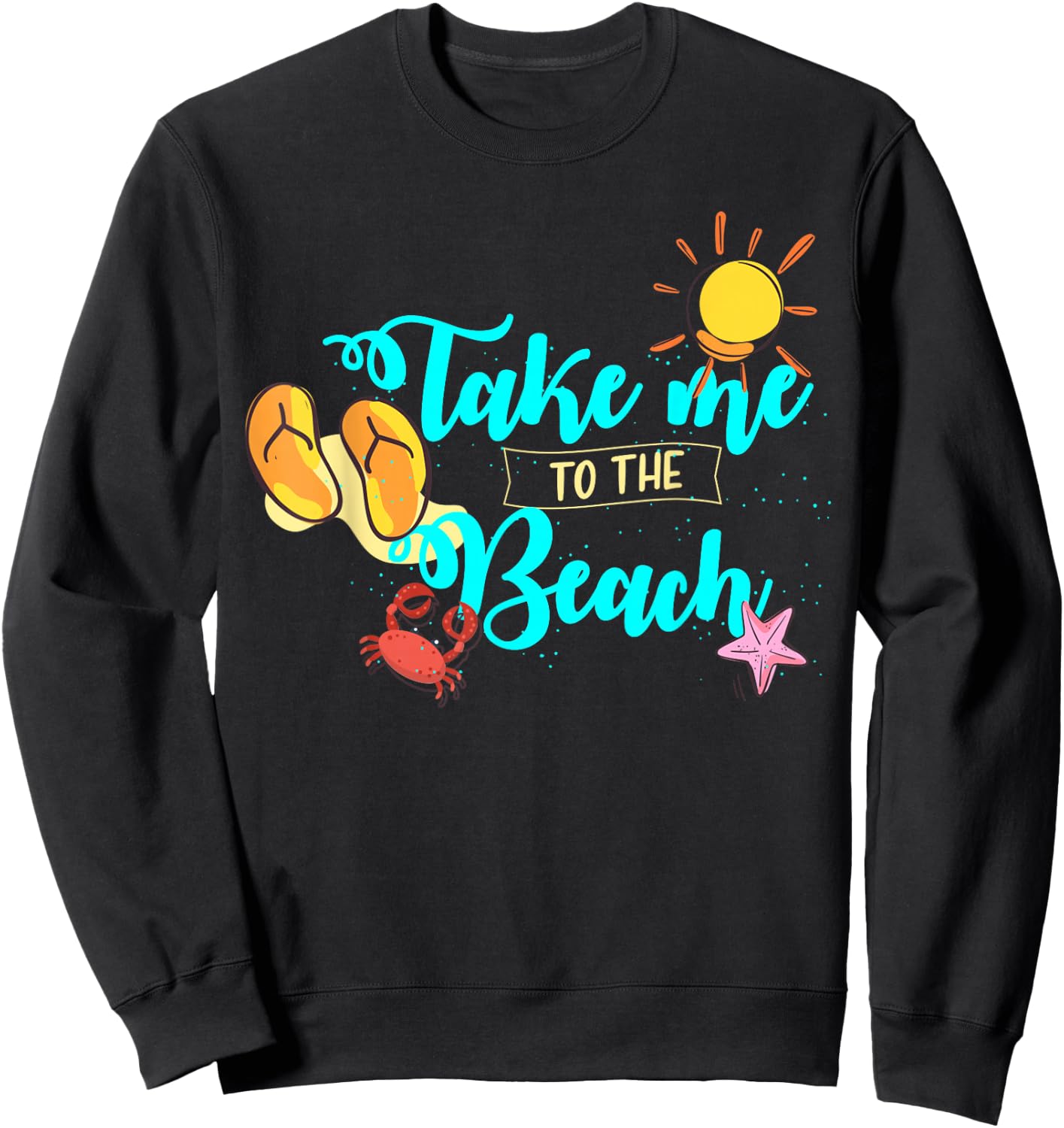 For Surfer or Kitesurfer in Vacation or Take Me to the Beach Sweatshirt - Sweatshirt | Black