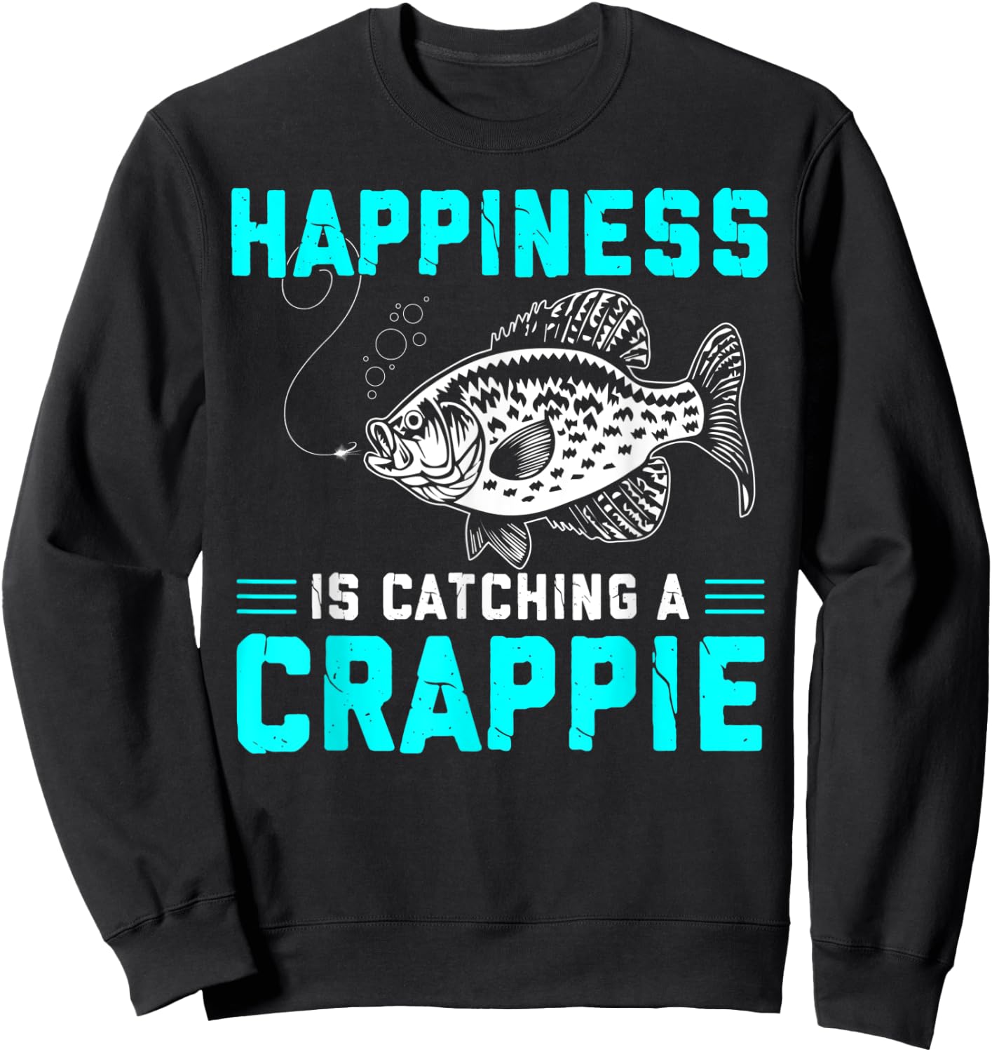 Crappie Fishing Shirt Freshwater Fish Fisherman Gift Sweatshirt - Sweatshirt | Black