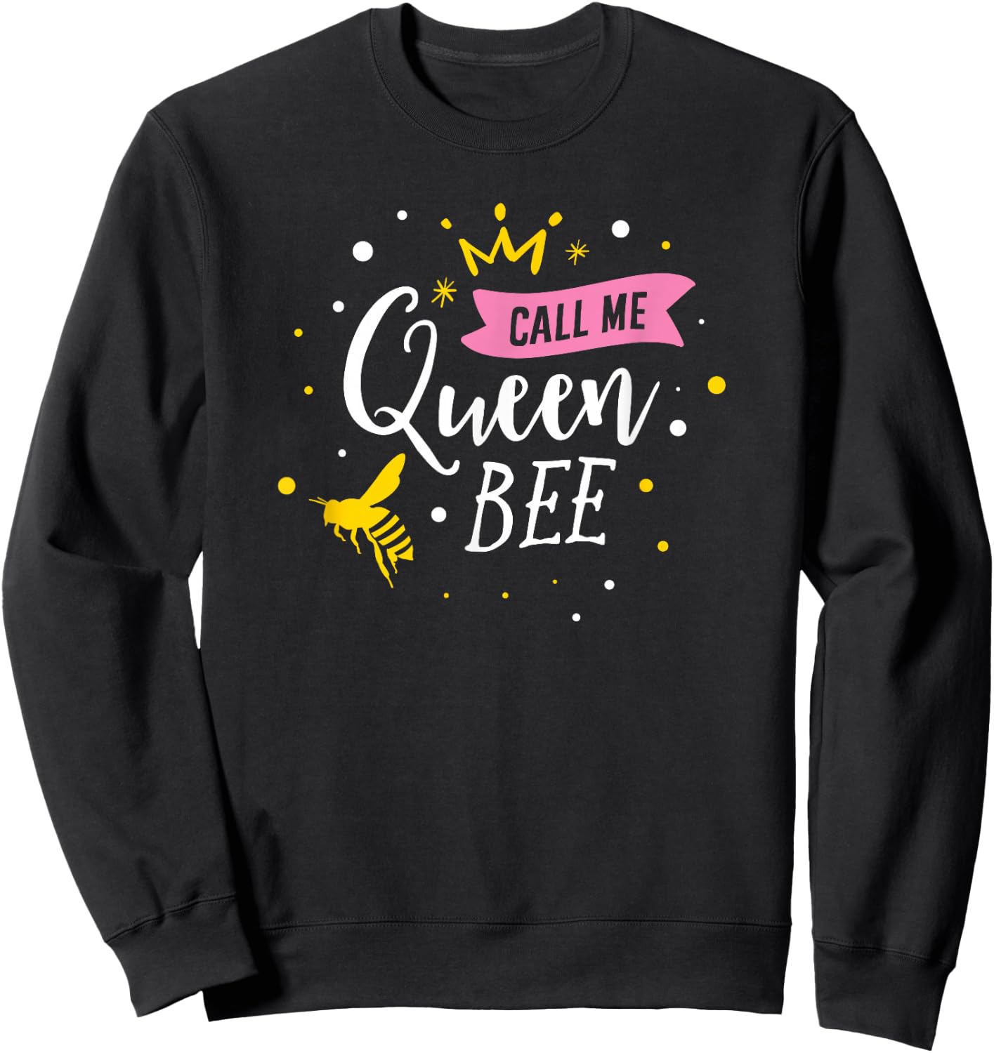 Funny Beekeeper Queen Bee Cute Bees Honey Lover Bee Hive Sweatshirt - Sweatshirt | Black