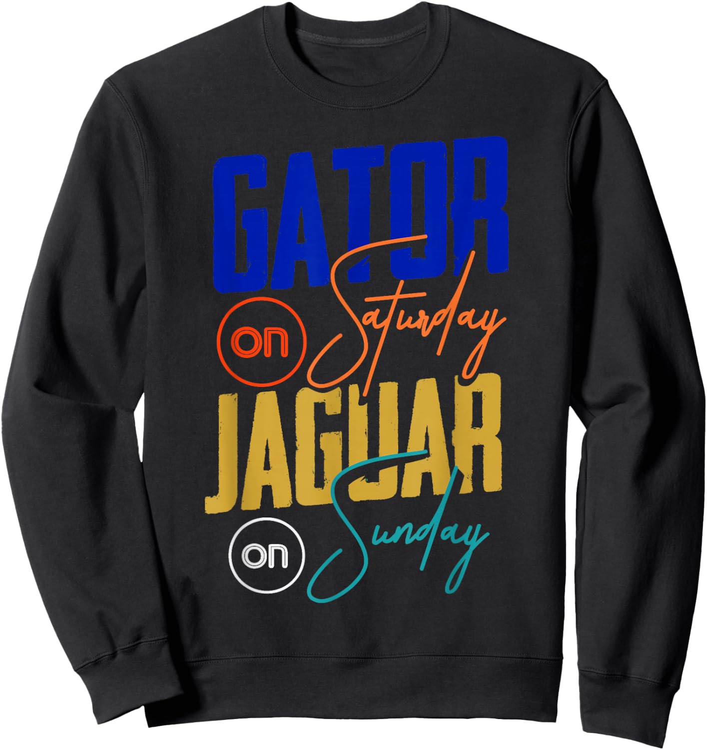 Gator On Saturday Jaguar On Sunday Sports Fan Sweatshirt - Sweatshirt | Black