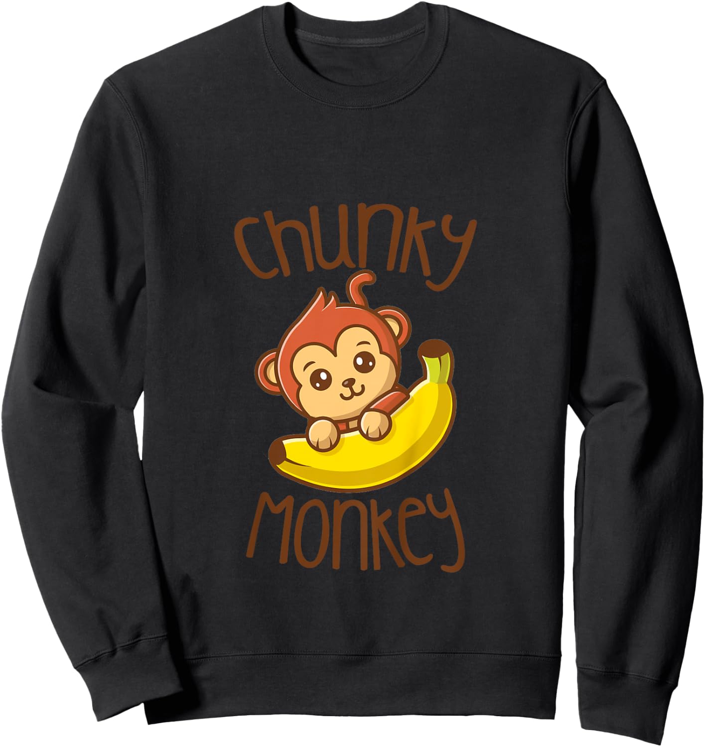 Chunky Monkey Cute Monkey Lover Baby Girl Boy Birthday Boy Sweatshirt - Sweatshirt | Black