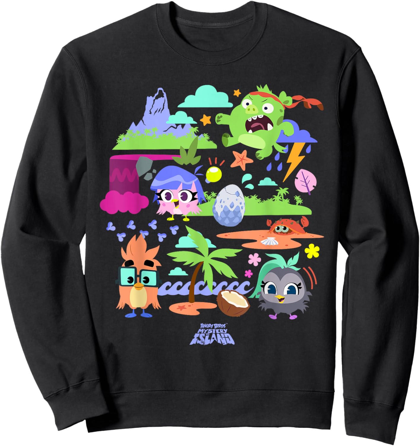 Angry Birds Mystery Island Storytime Official Merchandise Sweatshirt - Sweatshirt | Black