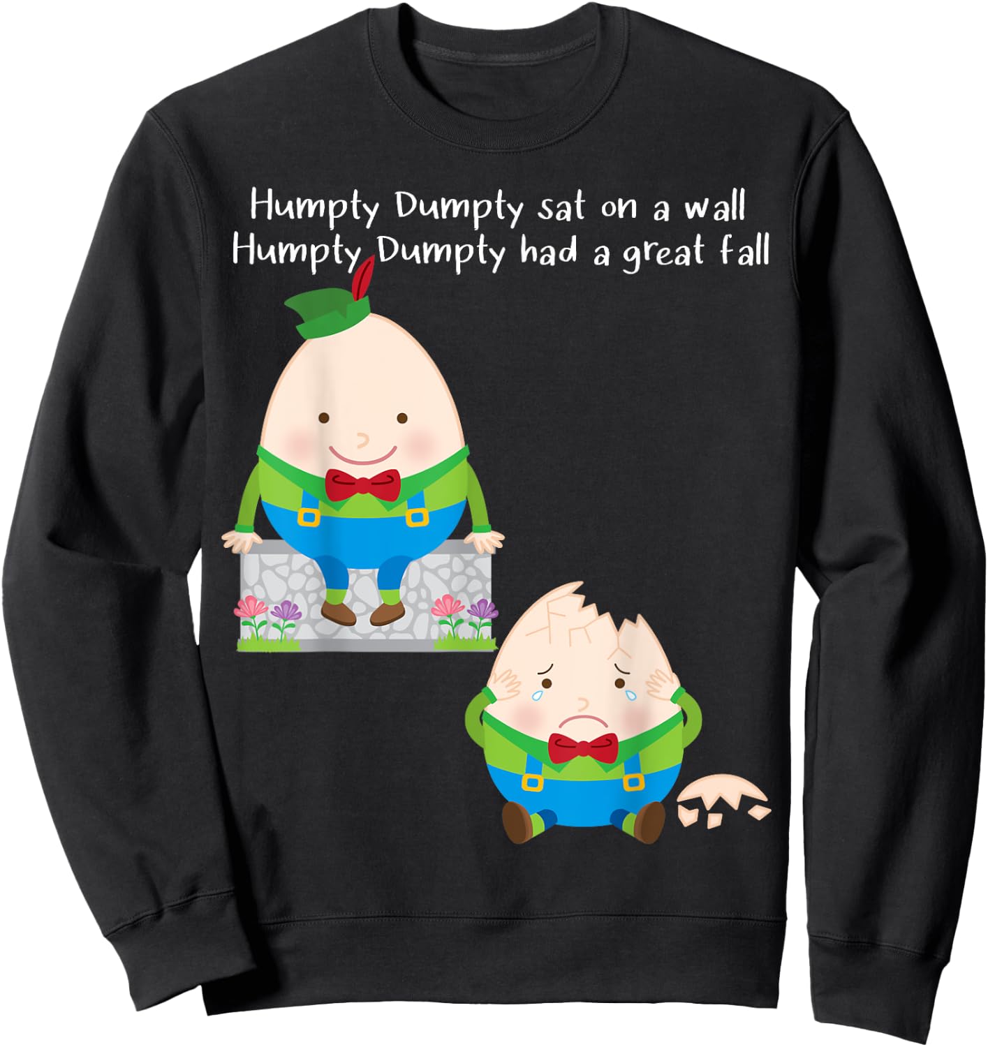 Humpty Dumpty Kids Nursery Song Rhyme Sweatshirt - Sweatshirt | Black