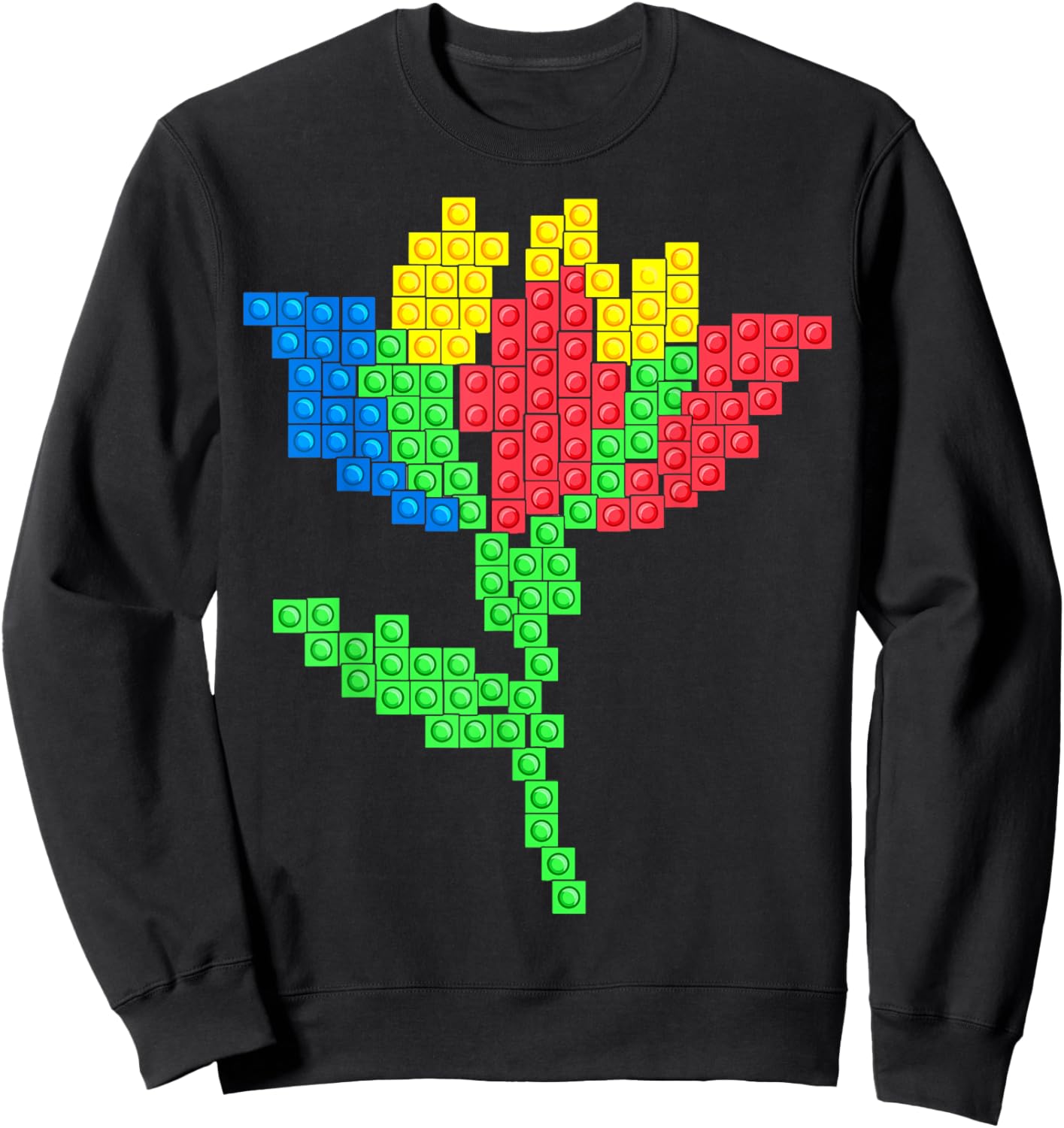 Master Builder Building Blocks Brick Flower Sweatshirt - Sweatshirt | Black
