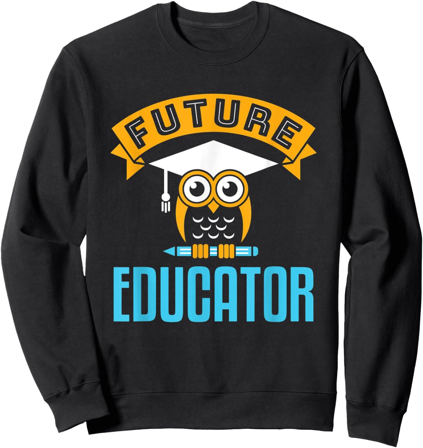 Future Educator School Teacher Career Owl Women Education Sweatshirt - Sweatshirt | Black
