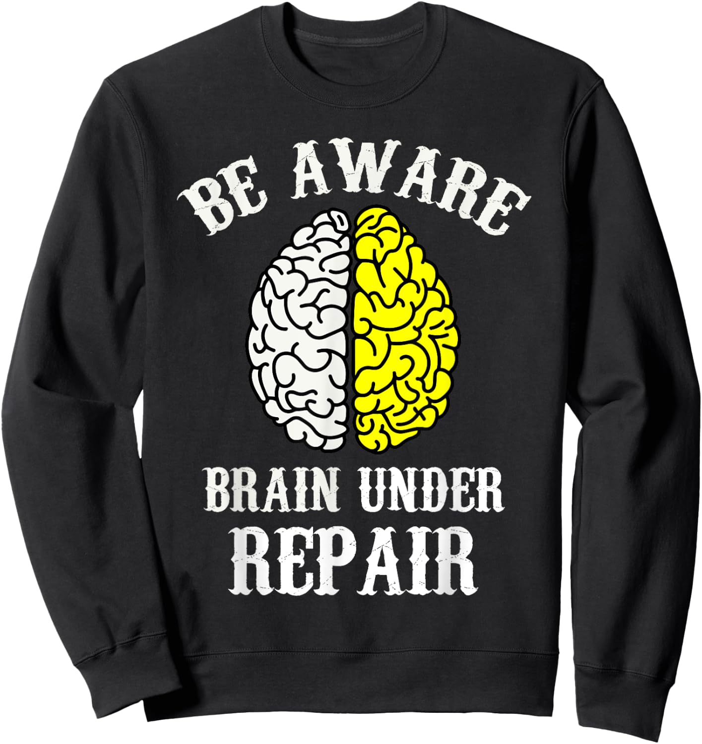 Funny Concussion PCS Warrior Awareness Support Gift Sweatshirt - Sweatshirt | Black