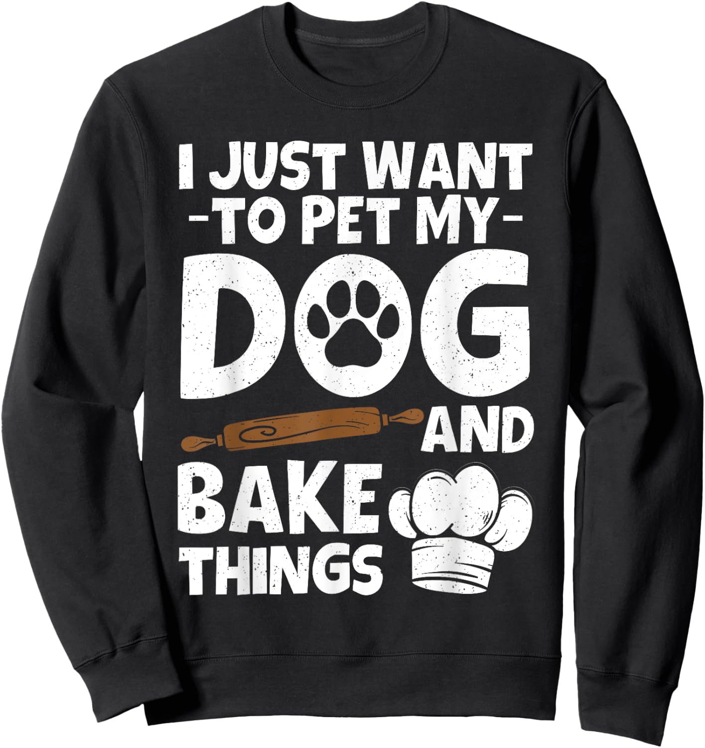 Cute Baking Design Women Pastry Bake Baker Baking Sweatshirt - Sweatshirt | Black