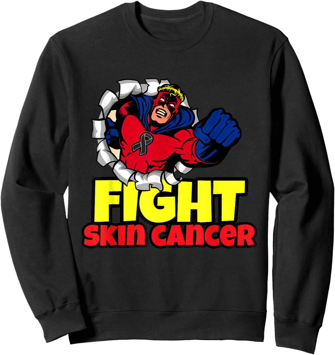 Skin Cancer Awareness Month Products for Boys Melanoma Sweatshirt - Sweatshirt | Black