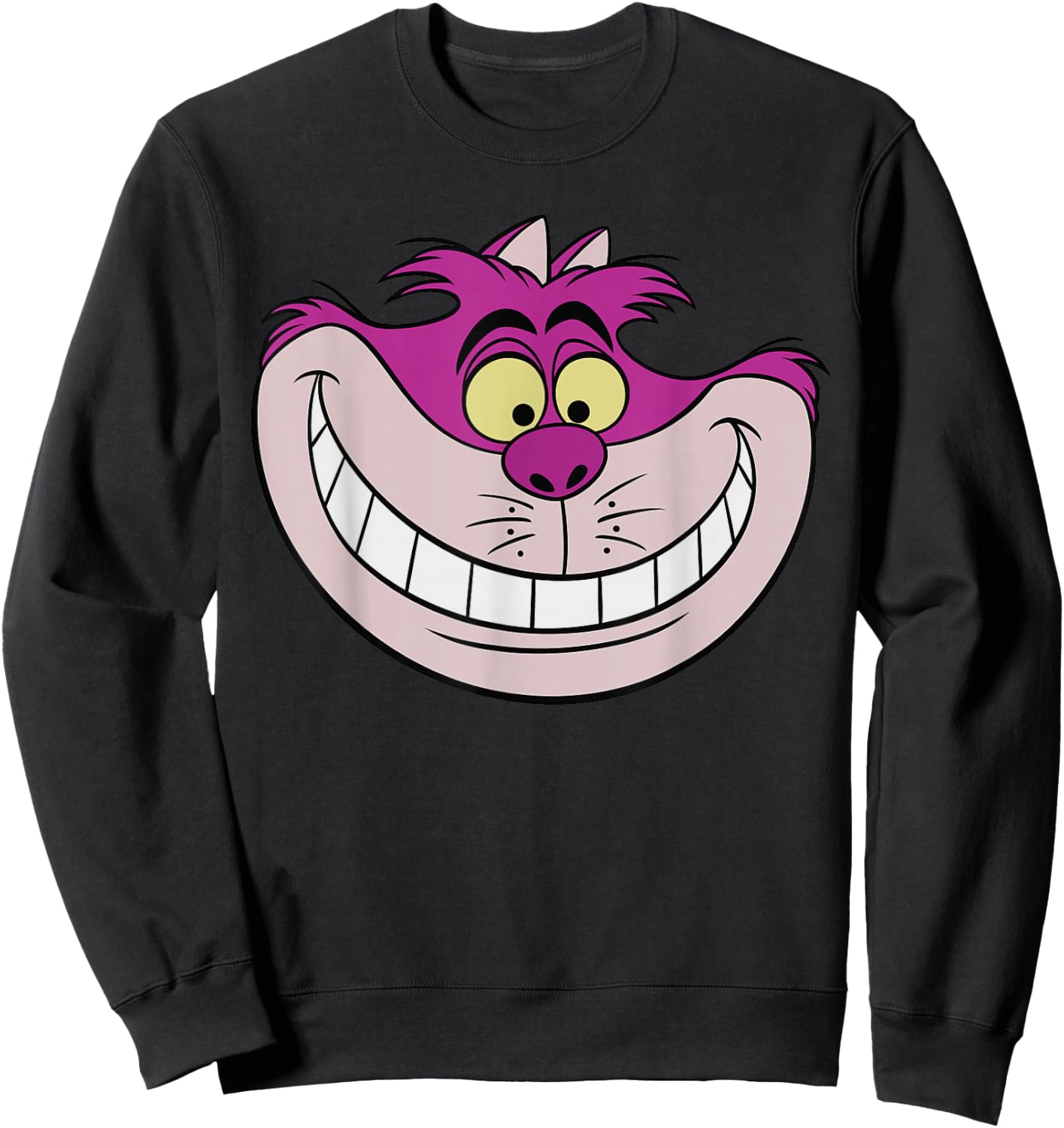 Disney Alice in Wonderland Cheshire Cat Grin Small Sweatshirt - Sweatshirt | Black