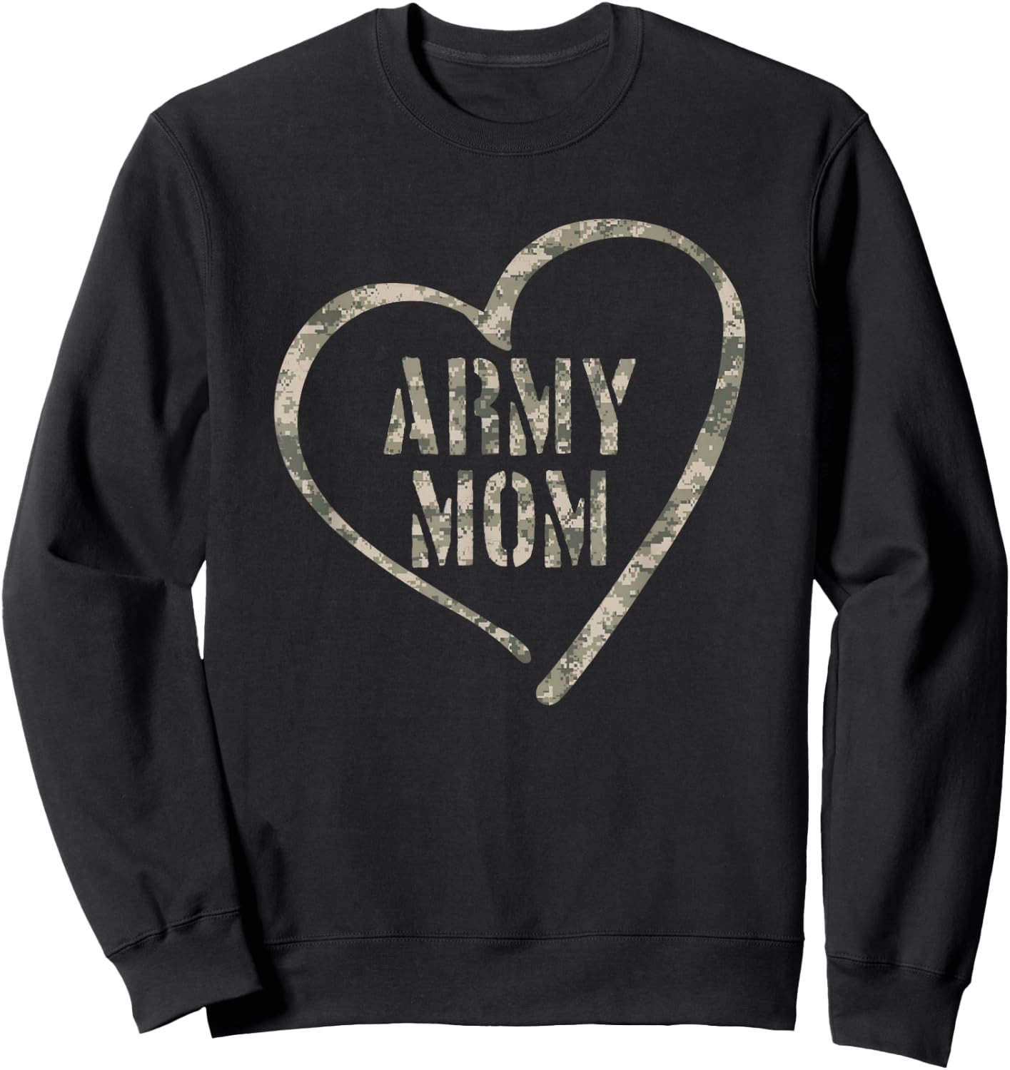 Army Mom Proud Military Mother Serviceman Soldier Mom Sweatshirt - Sweatshirt | Black