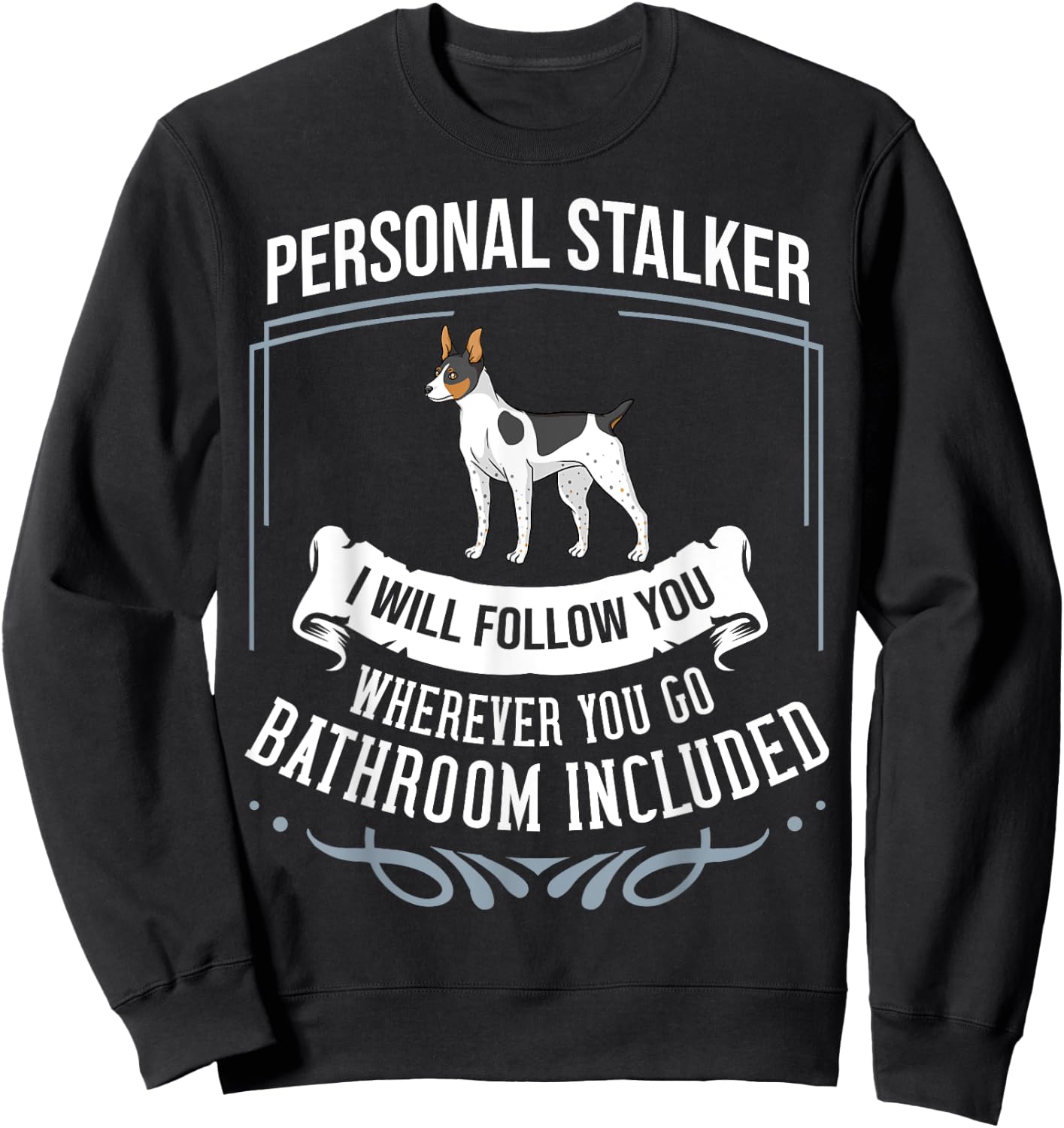 Rat Terrier Mix Mom Breeder -Adults Dog Themed Black Small Sweatshirt - Sweatshirt | Black