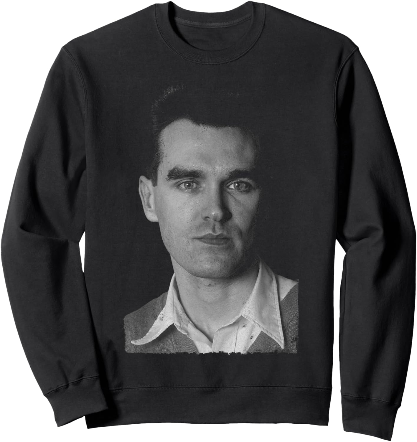 Morrissey The Smiths Home Portrait B&W By Stephen Wright Sweatshirt - Sweatshirt | Black