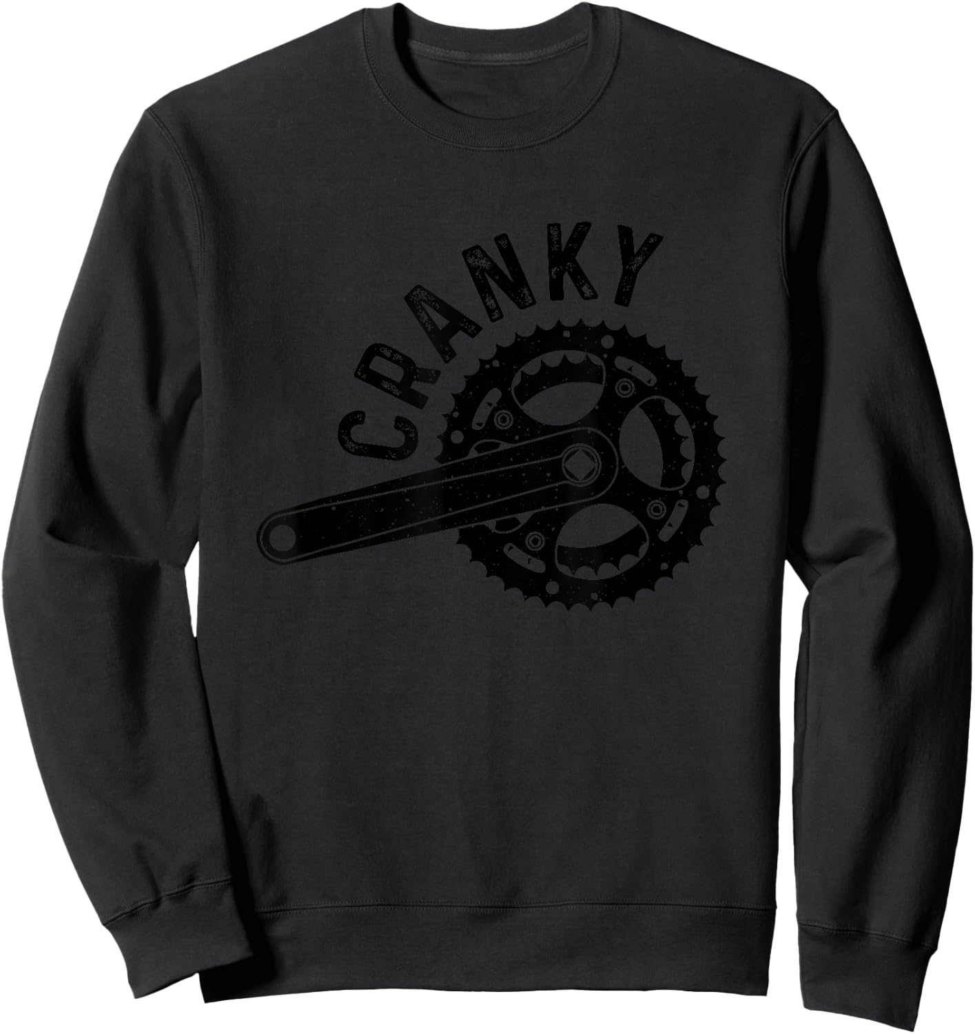 Funny Cycling Gift Bicycle Riders Cool Bike Crank Cycling Sweatshirt - Sweatshirt | Black