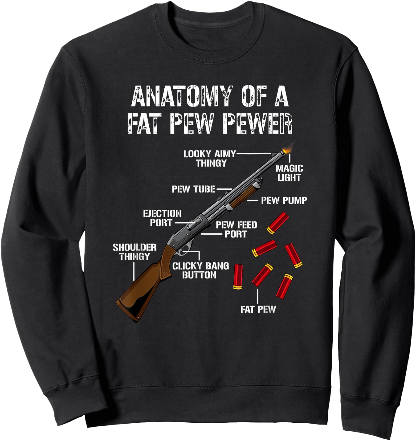 Sporting Clays -Clay Target Shooting -Trap Shooting -Shotgun Sweatshirt - Sweatshirt | Black
