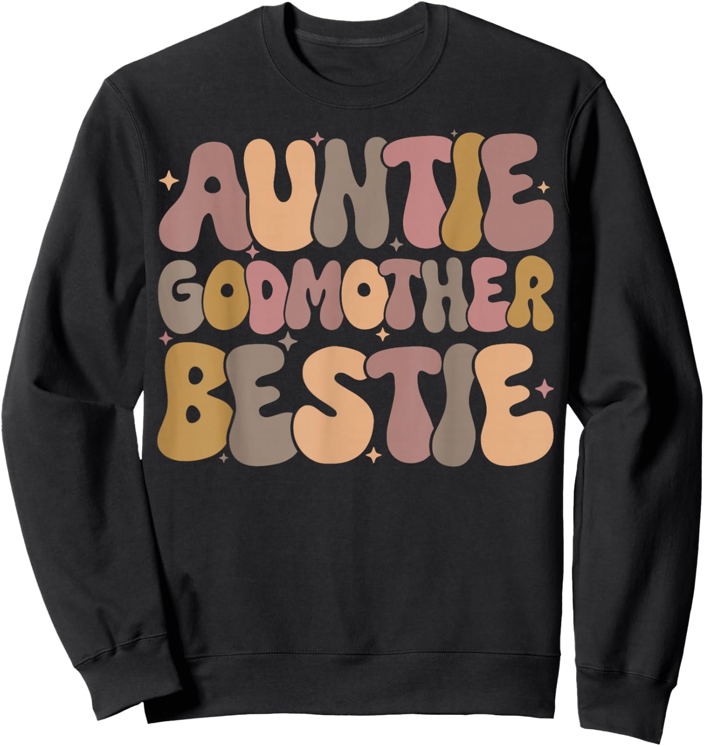 Auntie Godmother Bestie Sweatshirt - Sweatshirt | Black