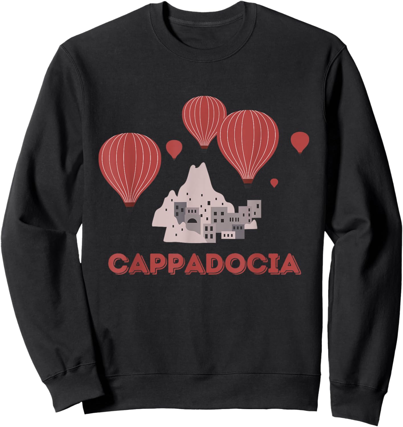 Cappadocia Travel Turkey Cappadocia Art Souvenir Sweatshirt - Sweatshirt | Black