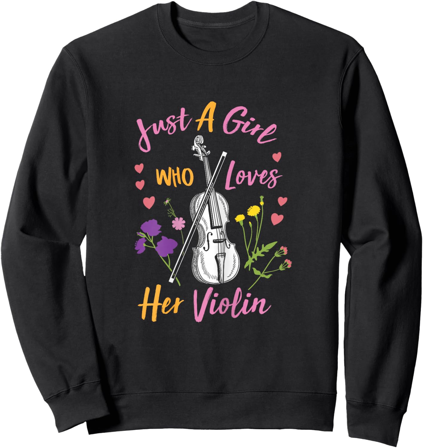 Just A Girl Who Loves Her Violin Sweatshirt - Sweatshirt | Black