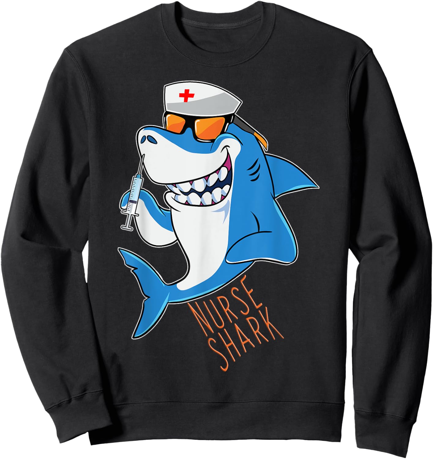 Nurse Shark Shots Keep Well Ill Sea Animal Sweatshirt - Sweatshirt | Black