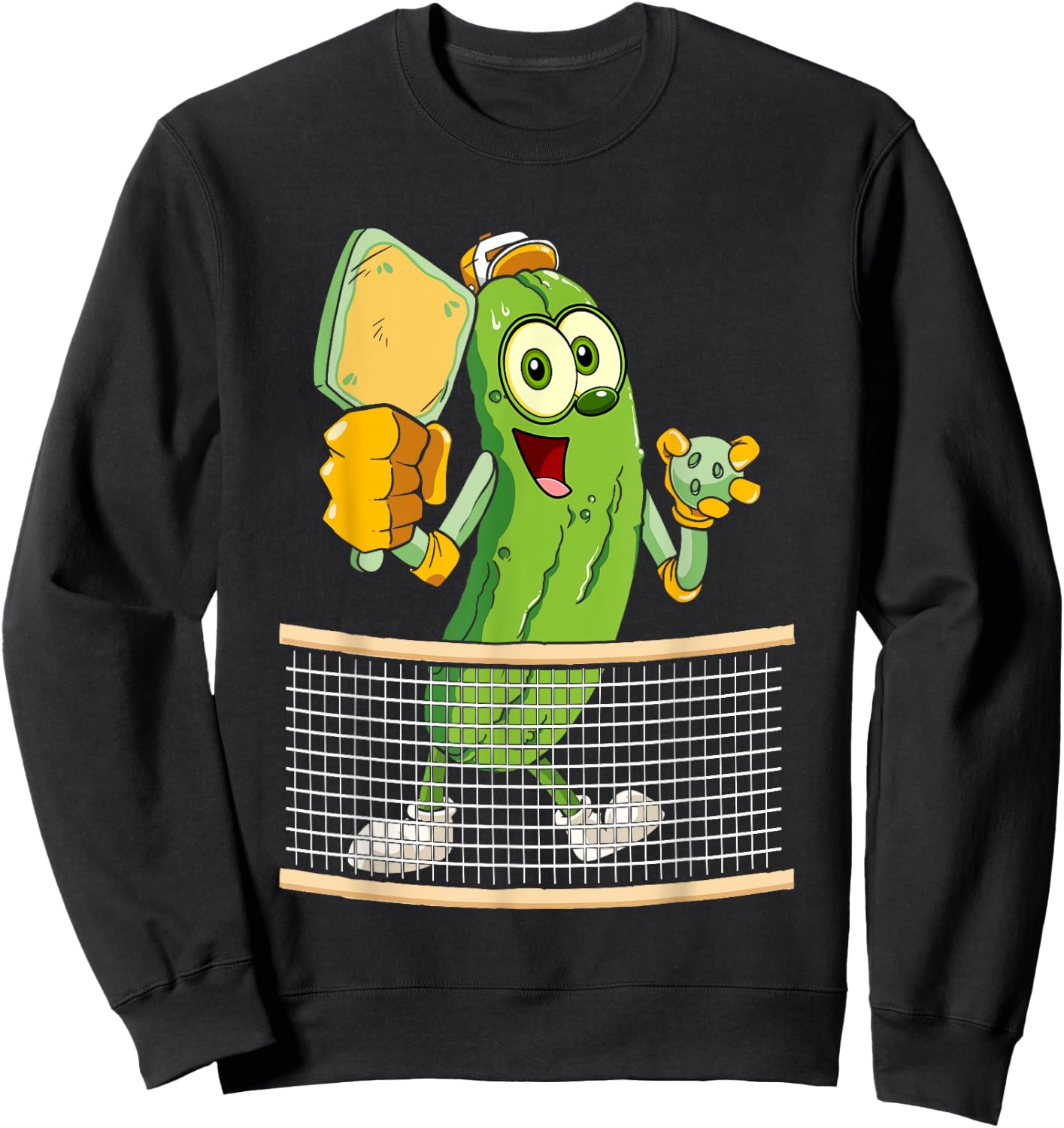 Funny Pickleball Player Men Women Pickle Ball Lover Sweatshirt - Sweatshirt | Black