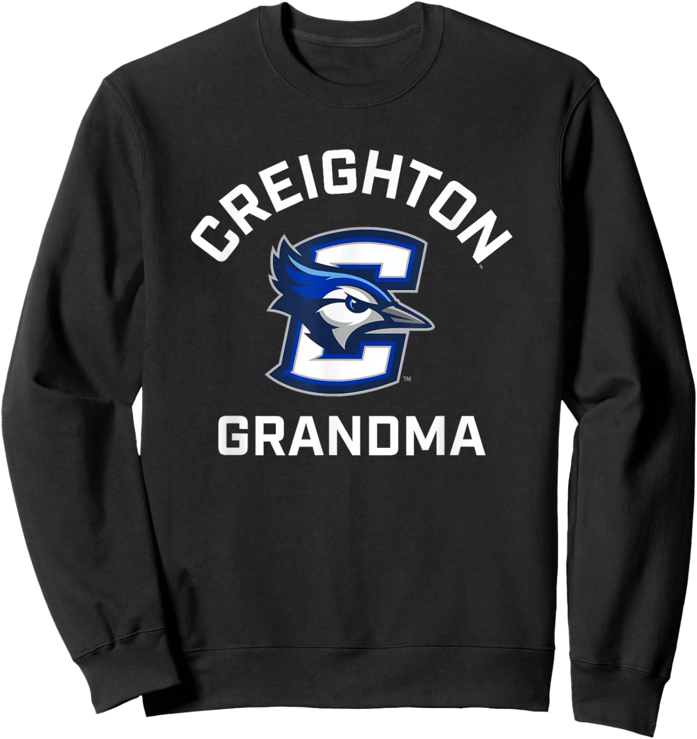 Creighton University Bluejays Arched Grandma Sweatshirt - Sweatshirt | Black