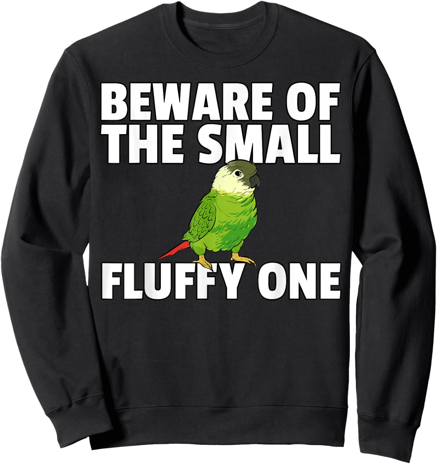 Green Cheek Conure Sweatshirt - Sweatshirt | Black