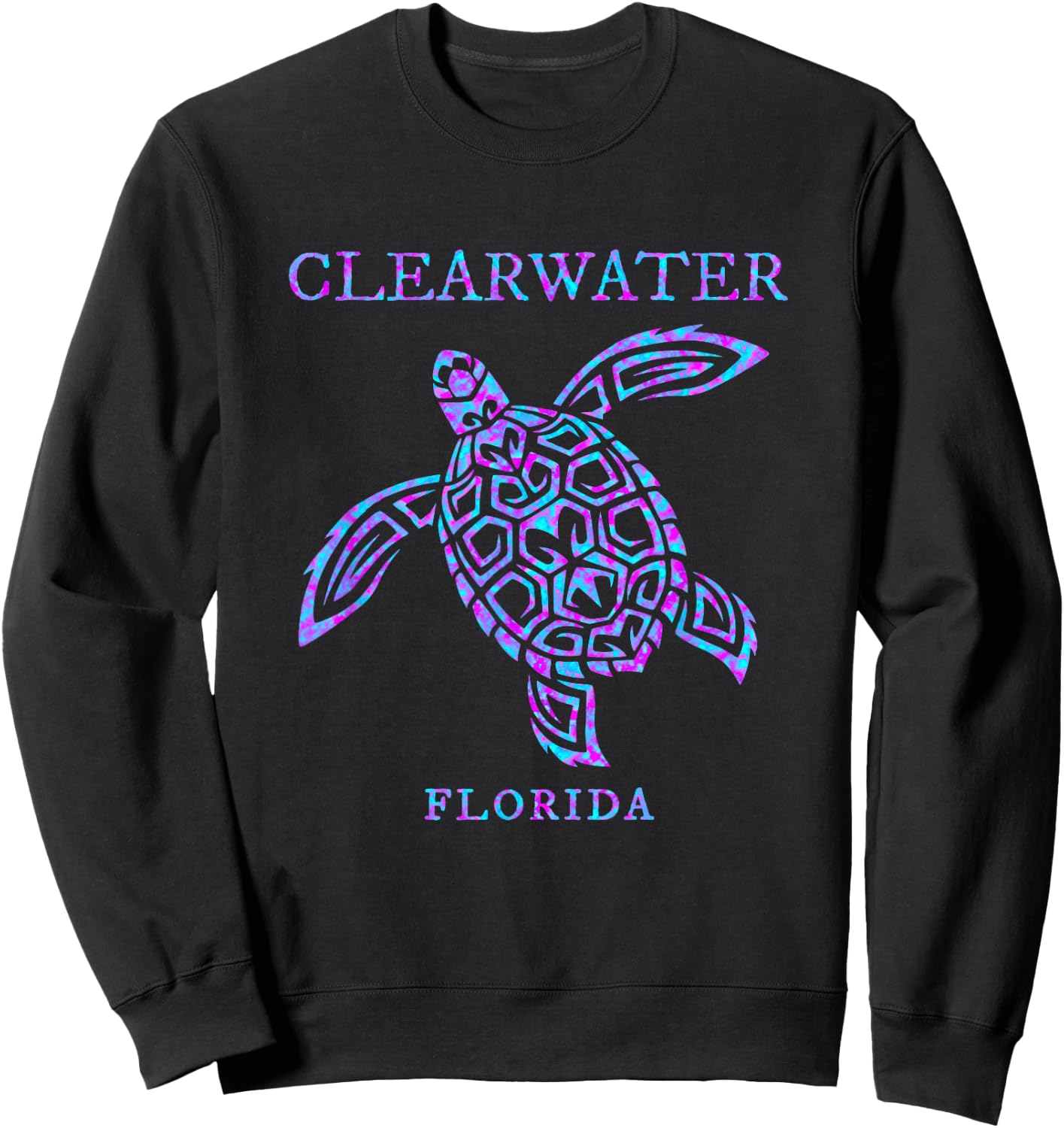Clearwater Florida Sea Turtle Vacation Souvenir Boys Girls Sweatshirt - Sweatshirt | Black