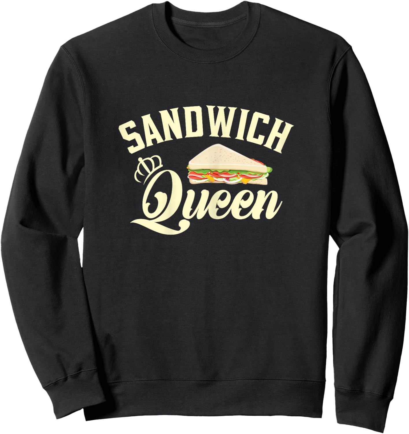 Sandwich Queen | Fast Food Lovers Sweatshirt - Sweatshirt | Black