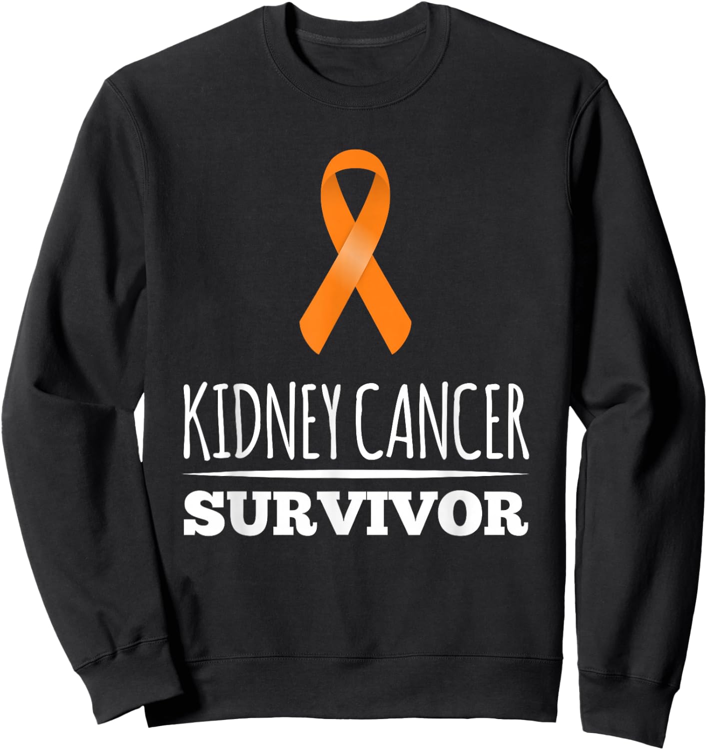 Kidney Cancer Survivor With Ribbon Sweatshirt - Sweatshirt | Black