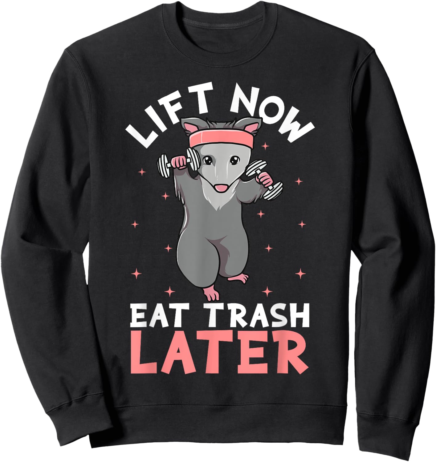 Lifting Opossum Funny Workout Gift Bodybuilding Sweatshirt - Sweatshirt | Black