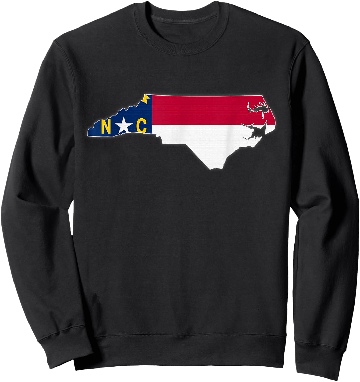 NORTH CAROLINA STATE MAP NORTH CAROLINA NC Flag Roots Gift Sweatshirt - Sweatshirt | Black