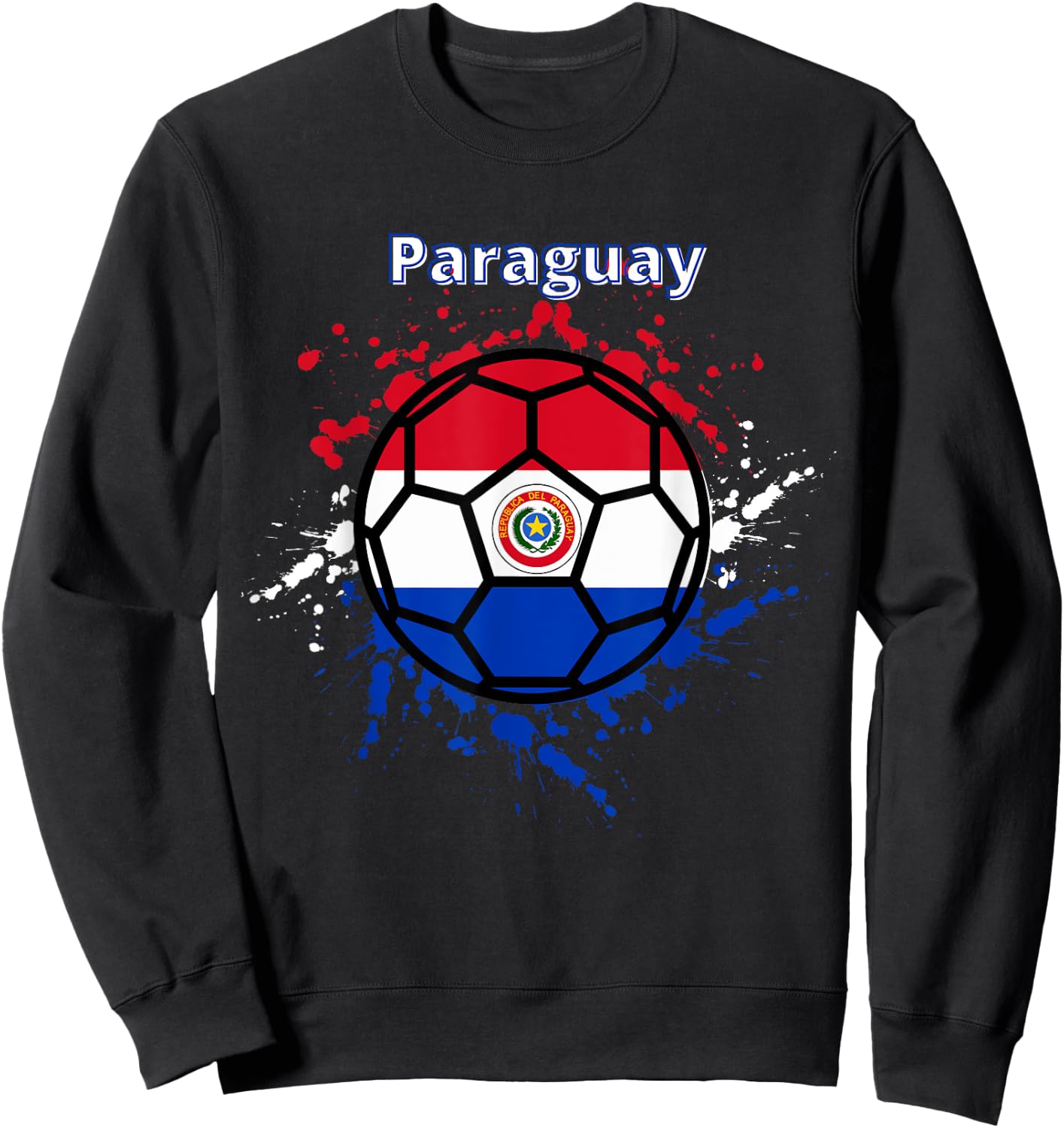 Paraguay Soccer Paraguayan Flag Futbol Fan Jersey Sweatshirt - Sweatshirt | Black
