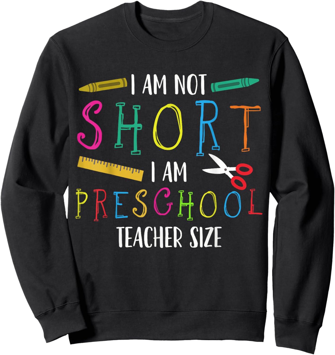 Preschool Teacher Short Pre-K Teacher Sweatshirt - Sweatshirt | Black